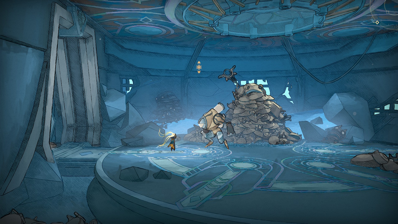 MIO: Memories in Orbit - boss-fighty jsou různorodé, ale často mohou pořádně potrápit. I přes zapnuté snižování obtížnosti.
