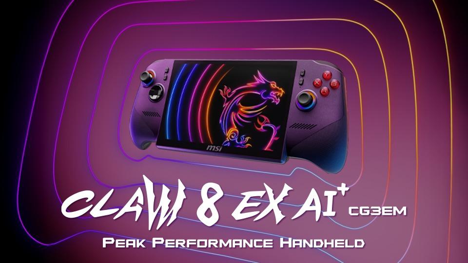 MSI uvádí herní handheld Claw 8 a výkonné notebooky s podporou AI
