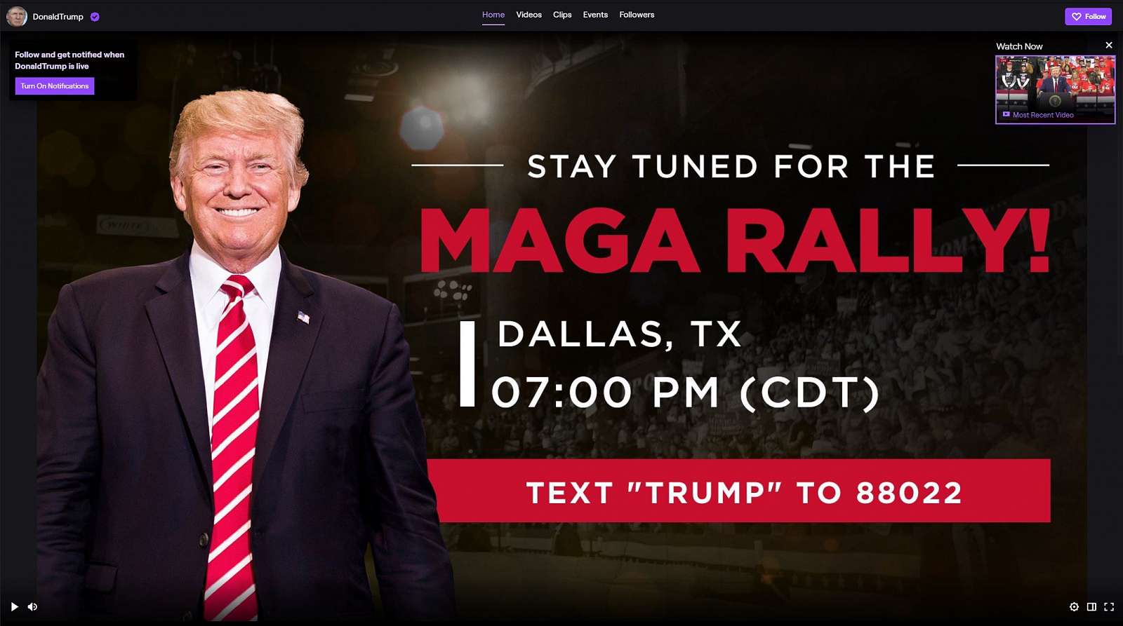 Donald Trump si založil Twitch kanál