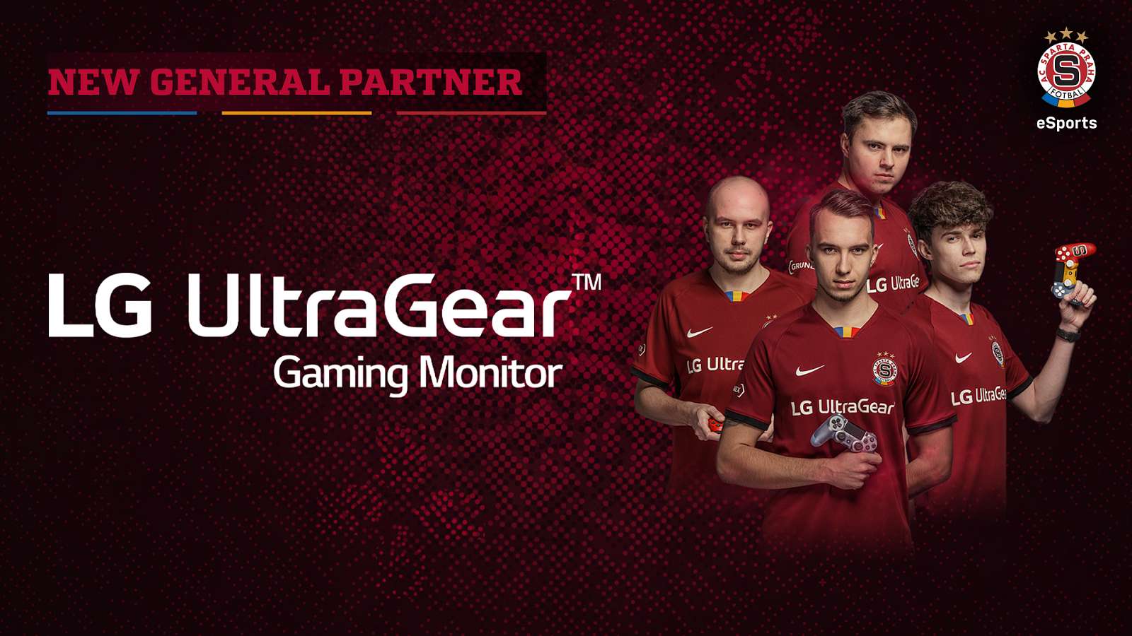 Herní monitory LG UltraGear generálním partnerem AC Sparta esports