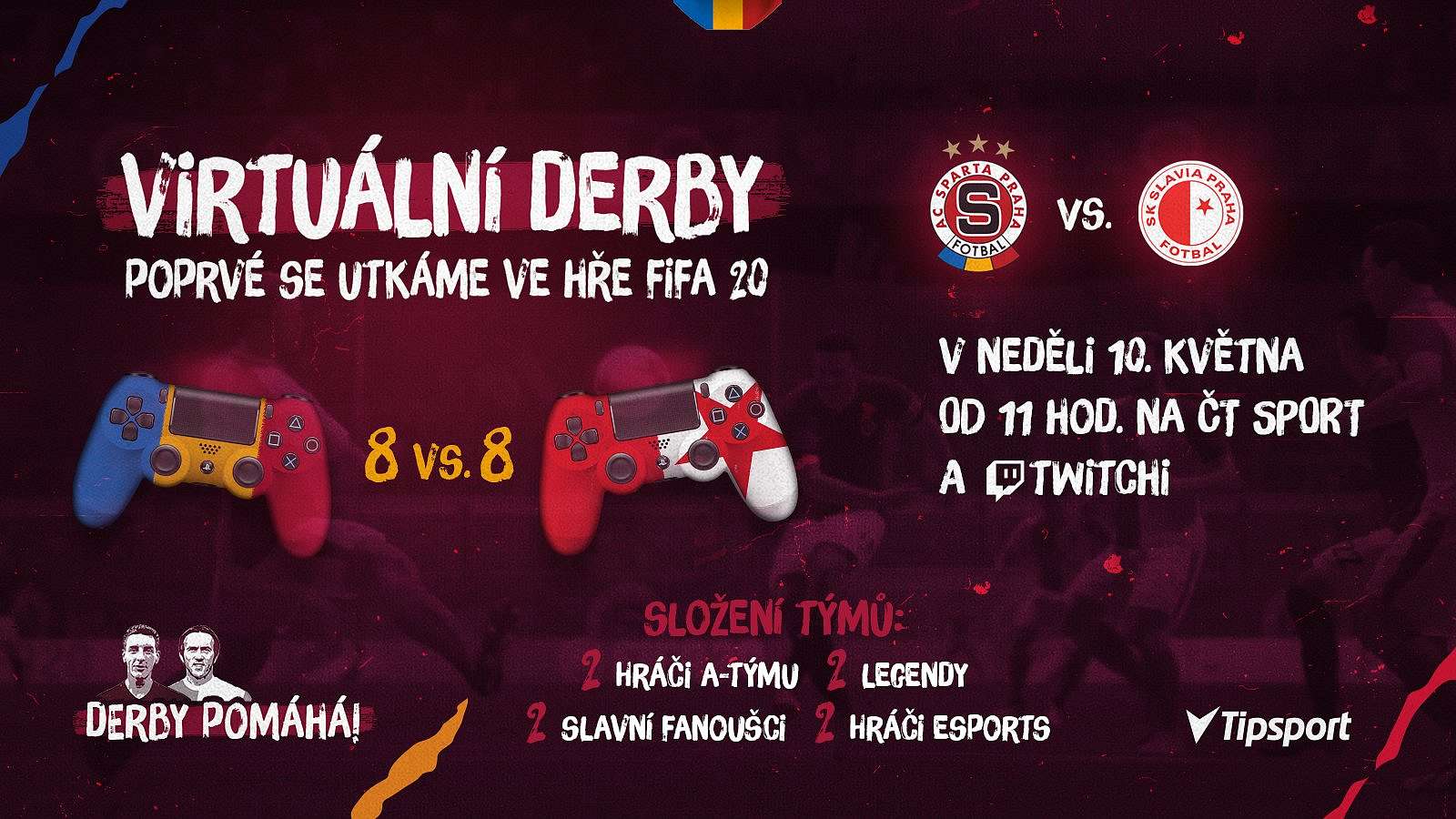 Derby pražských S aspiruje na rekordní návštěvnost, vstupné půjde zdravotním sestřičkám