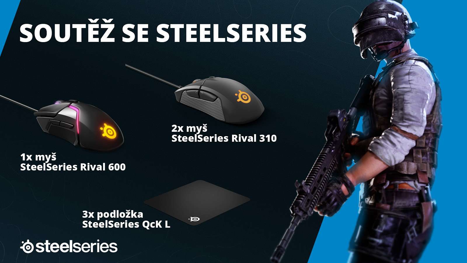 Sleduj PCS 6 Europe na Grunexu a vyhraj super periferie od SteelSeries a kódy do PUBG