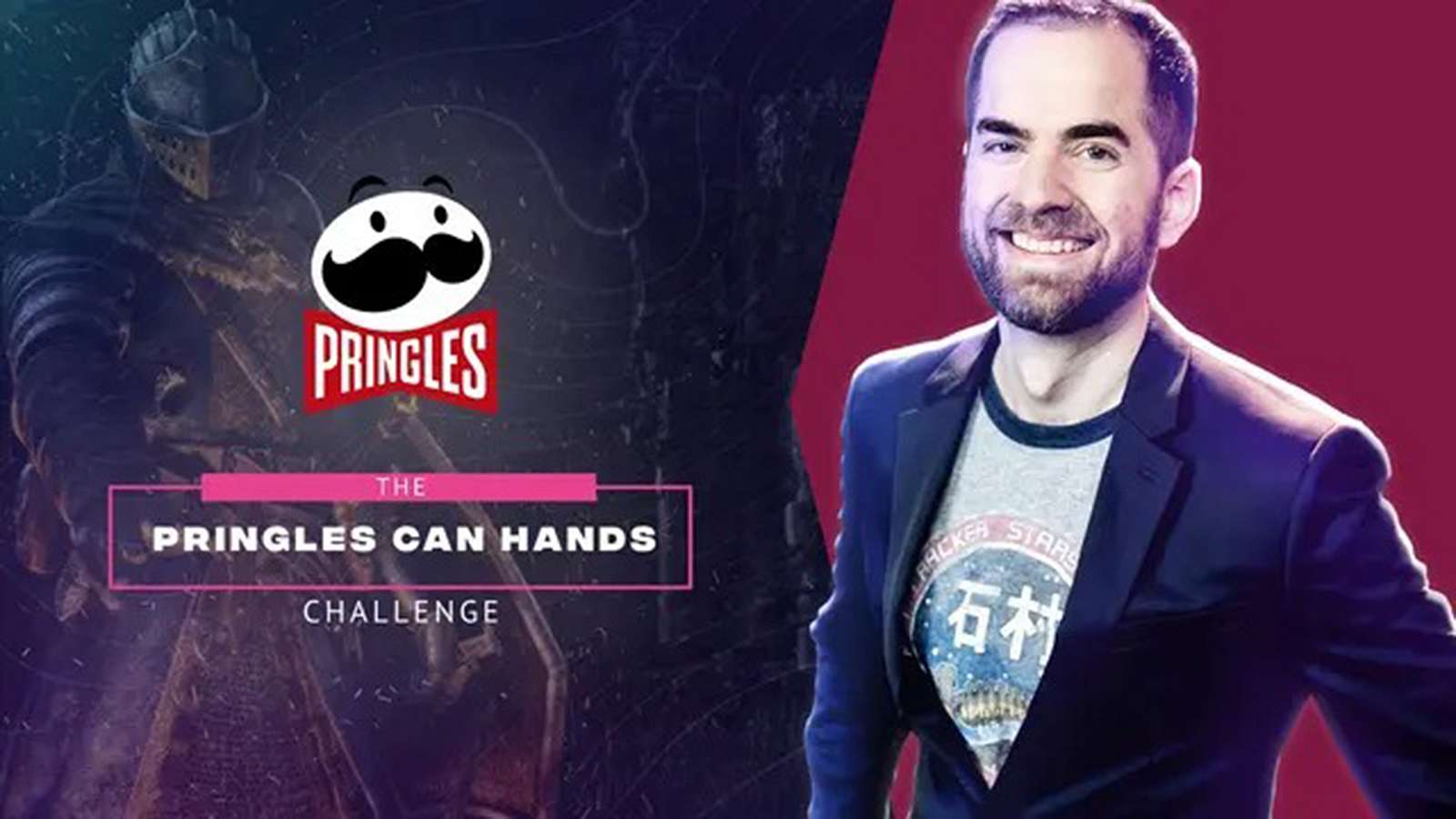 Streamer LobosJr dohrál Dark Souls s rukou zaseklou v plechovce Pringles