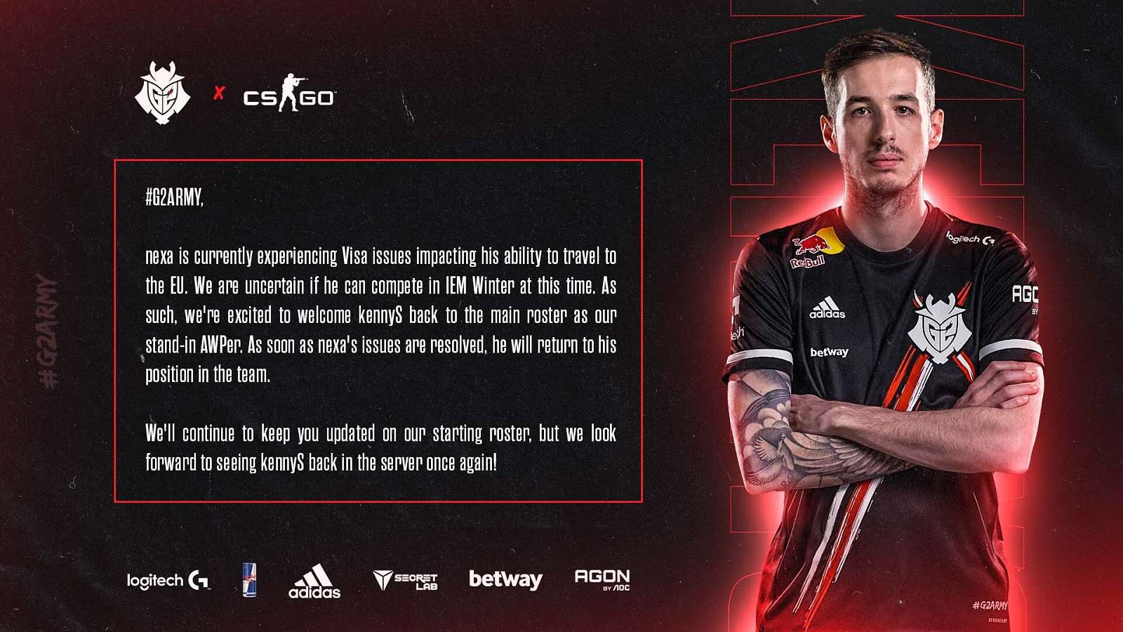 kennyS se vrací! Legendární sniper se ukáže místo nexy na IEM Winter