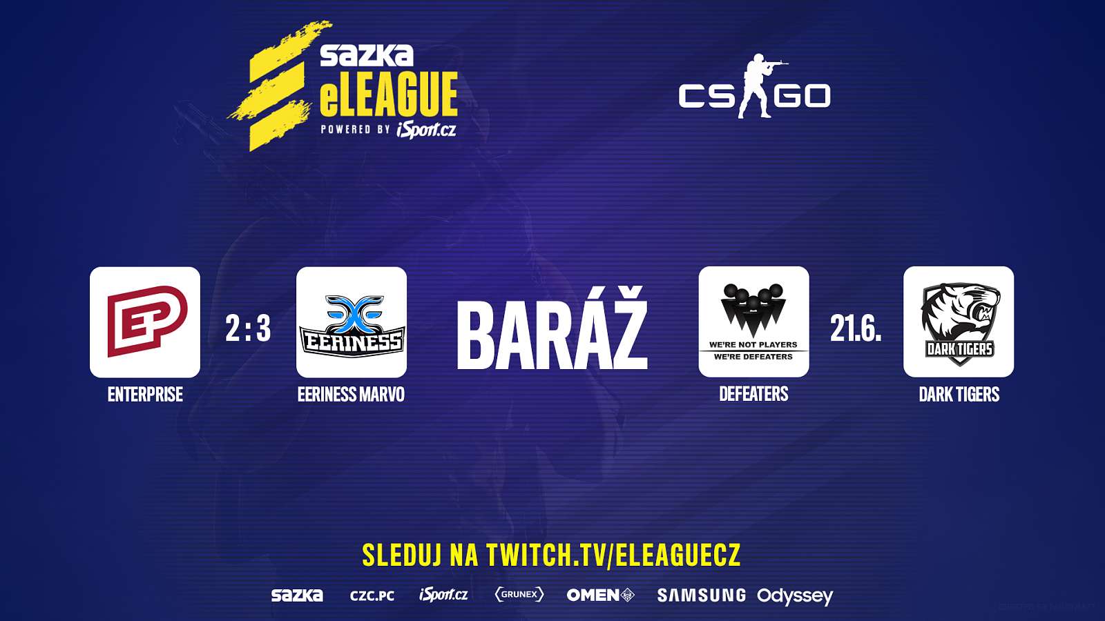 Baráž Sazka eLEAGUE: Enterprise ze hry